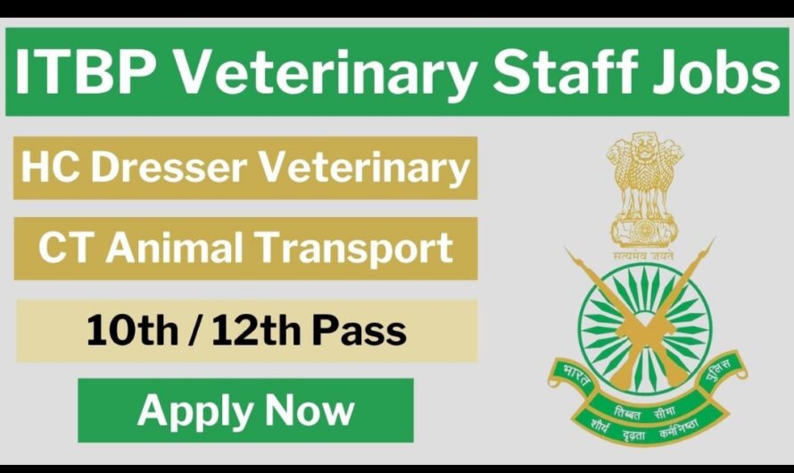 ITBP Veterinary Staff Recruitment 2024: