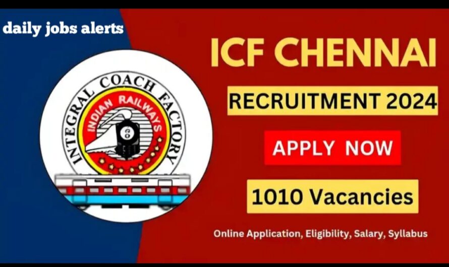 Integral Coach Factory, Chennai Act Apprentice Online Form 2024