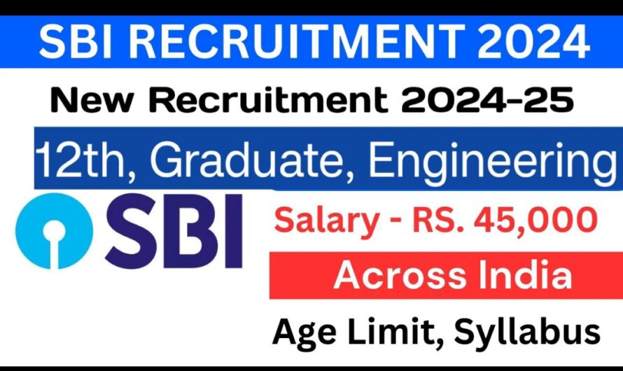 SBI Recruitment 2024 Apply Online